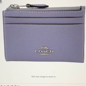 Lavender Purple Coach Card Holder